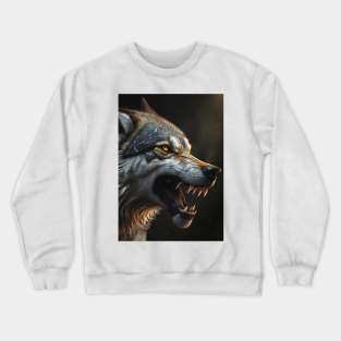 Dark Fantasy Wolf Crewneck Sweatshirt